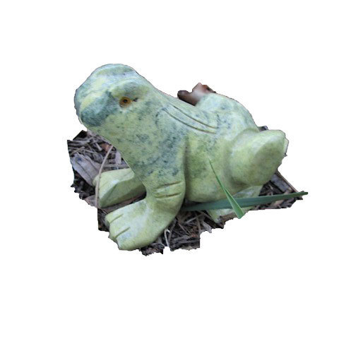 Figurine grenouille en serpentine