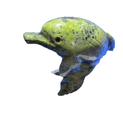Figurine dauphin en serpentine