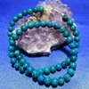 Collier Chrysocolle Azurite perles 10 mm