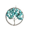 Pendentif arbre de vie Howlite Turquoise