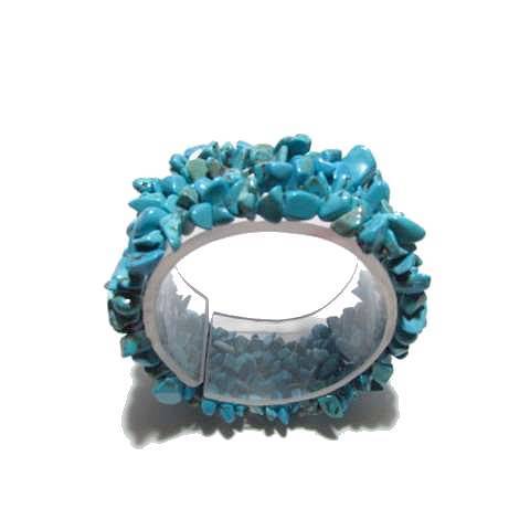 Bracelet baroque Howlite Turquoise large