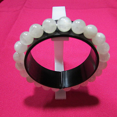Bracelet perles ronde Pierre de lune